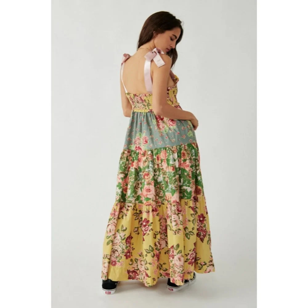 Free People Floral Maxi Dress - Yellow and Green - Picture 3 of 8